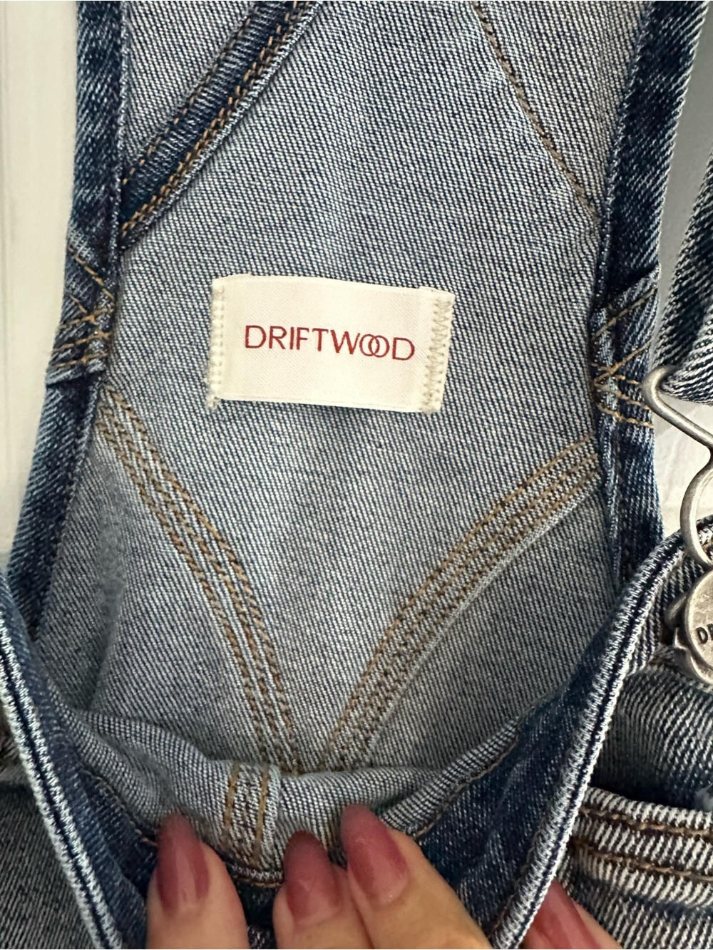 Free People Driftwood Embroidered Floral Denim Overalls XL Cropped Wide Leg Boho - Picture 4 of 9